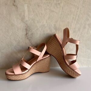 Cole Haan Grand Series Blush Pink Wedge Sandals